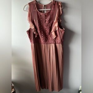 ModCloth Plum Purple Pleated Dress Size 2X